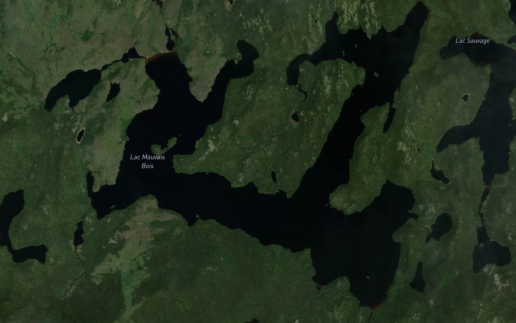 Satellite map of the Lac Mauvais Bois