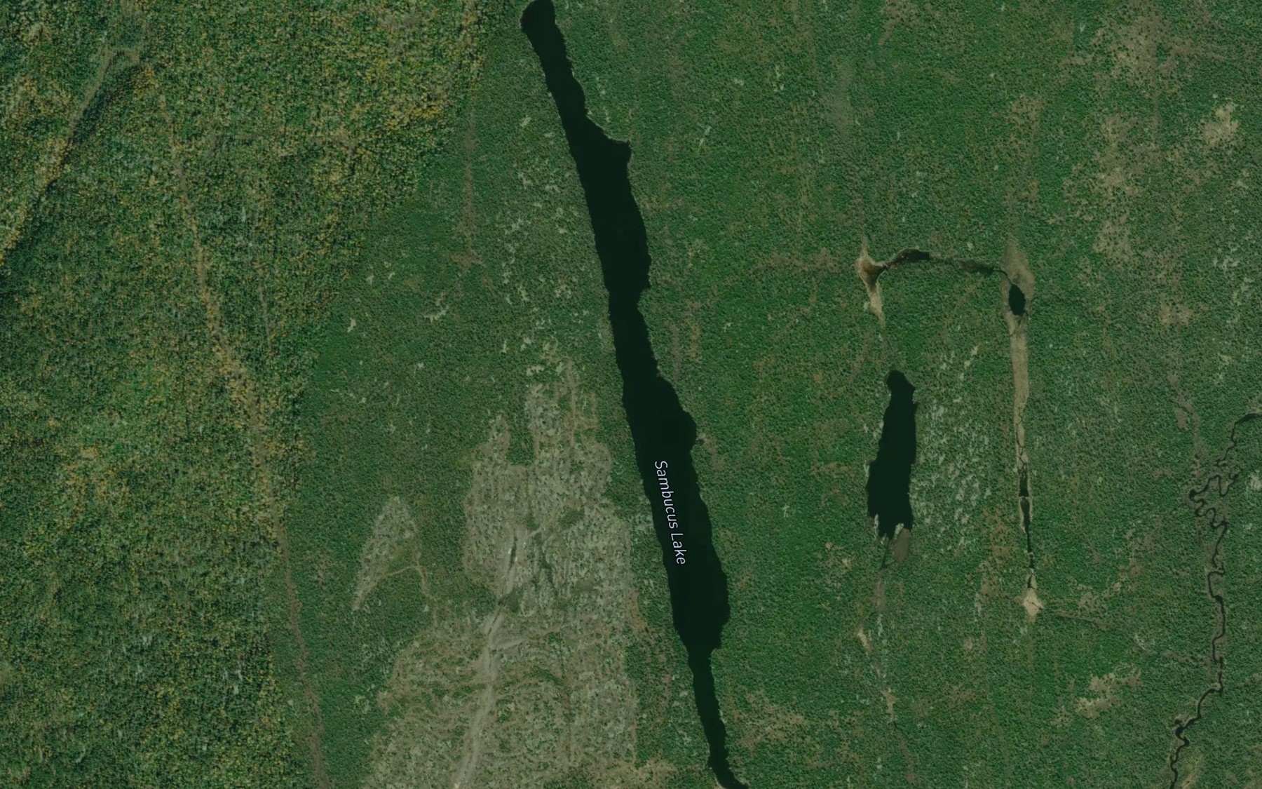 Satellite map of the Sambucus Lake