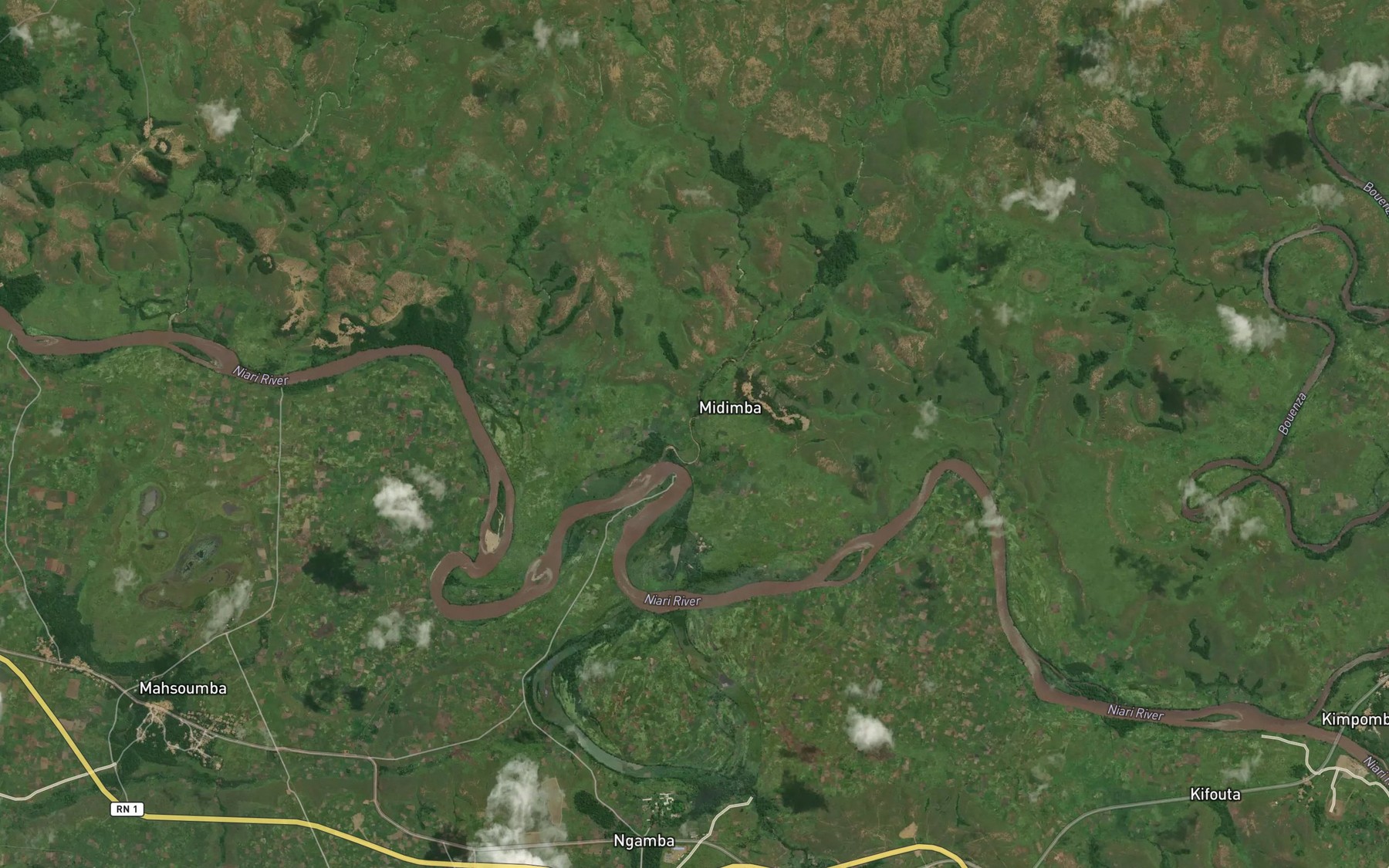 Satellite map of the Mboto
