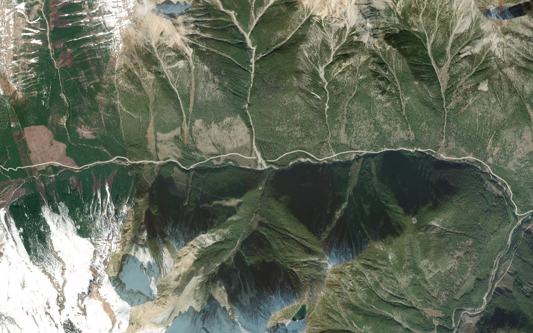 Satellite map of the Sultana Creek