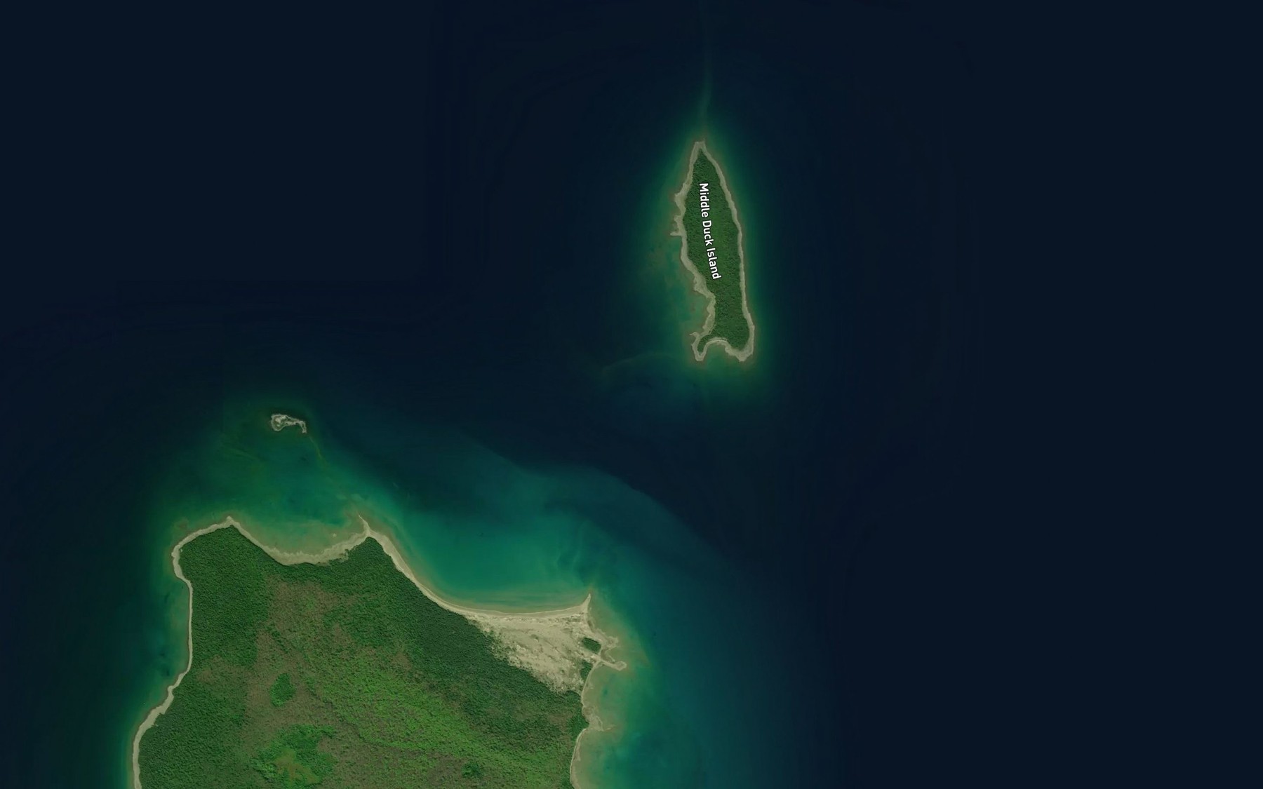 Satellite map of the Kipling Reef