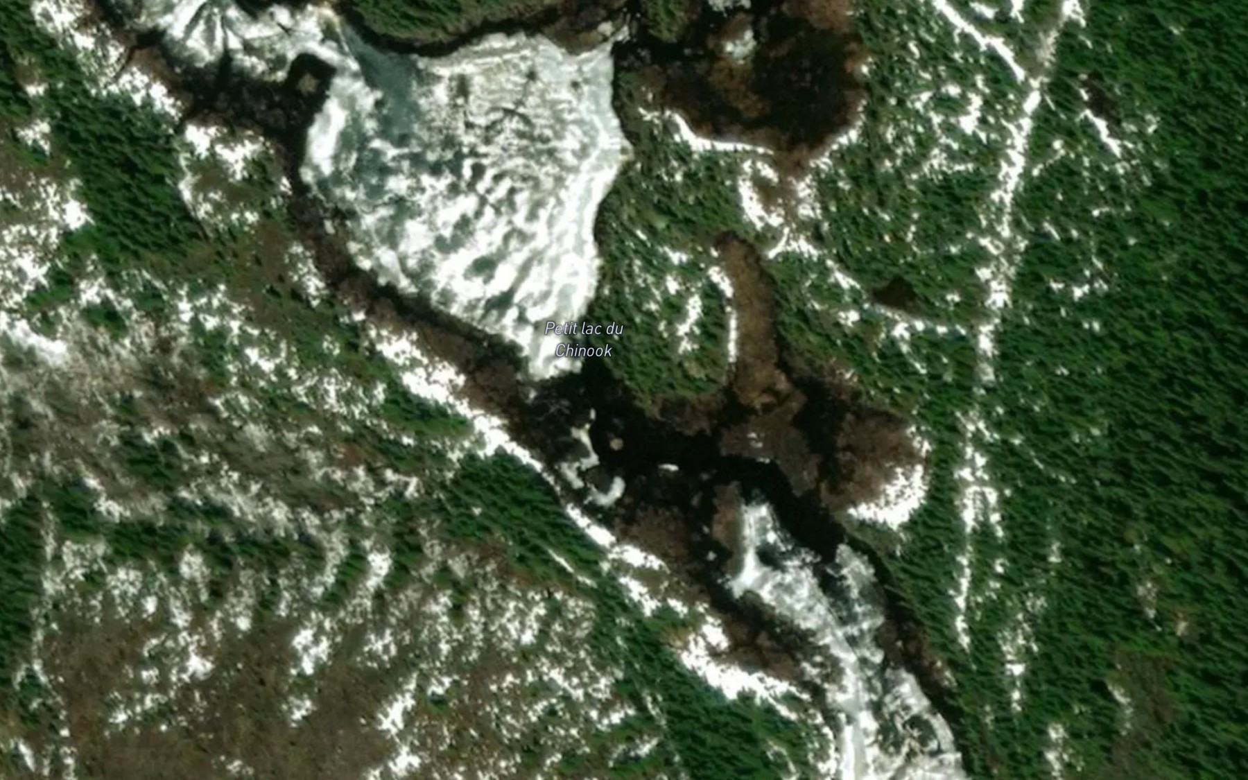 Satellite map of the Petit lac du Chinook