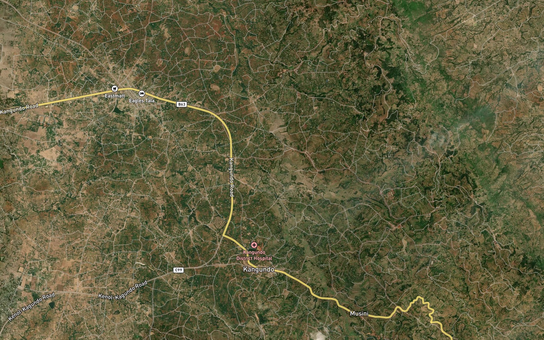 Satellite map of the Muisuni