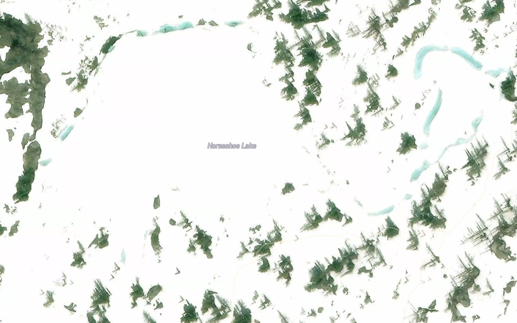 Satellite map of the Horseshoe Lake