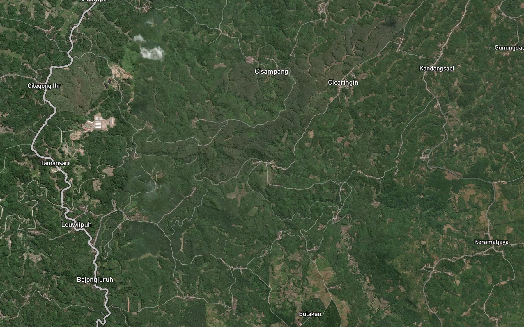 Satellite map of the Ci Caringin