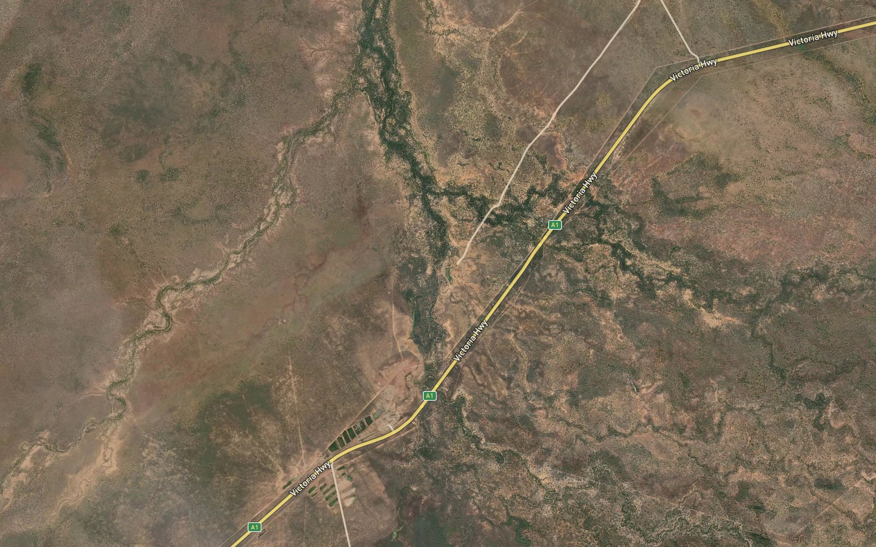 Satellite map of the Racecourse Billabong