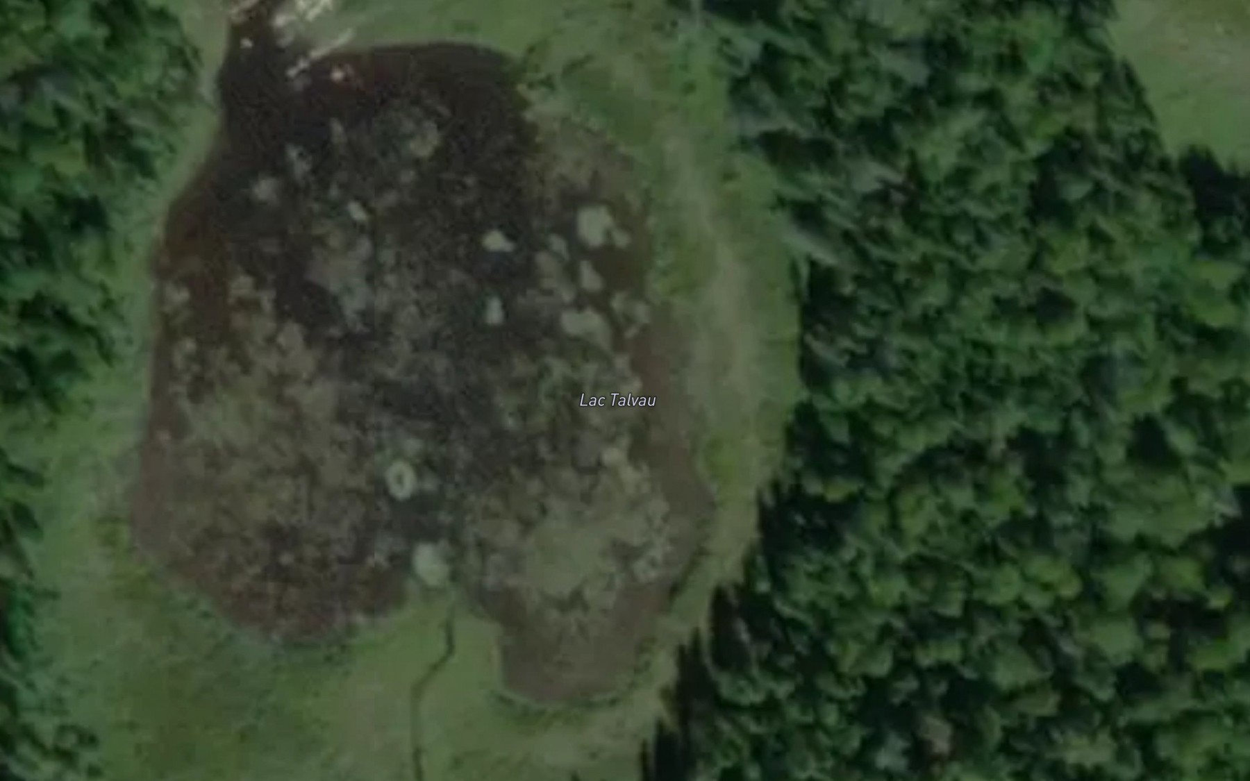 Satellite map of the Lac Talvau