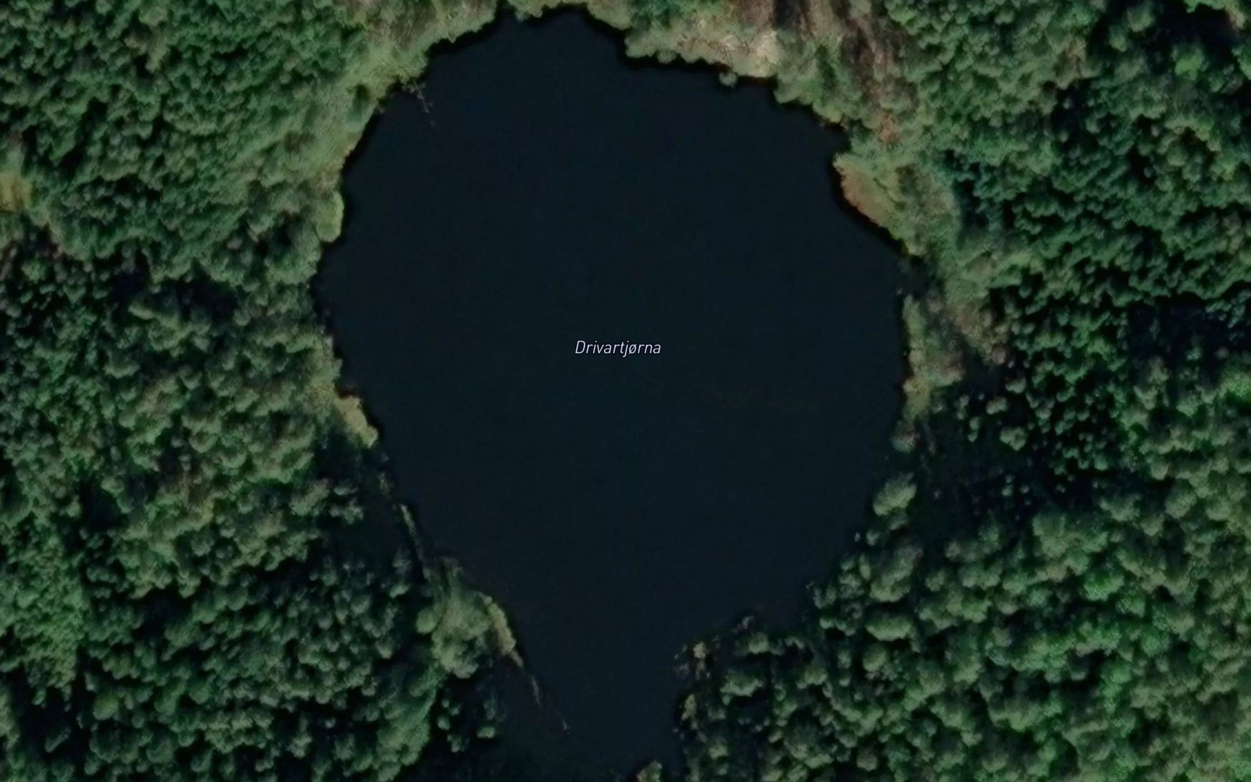 Satellite map of the Drivartjonn