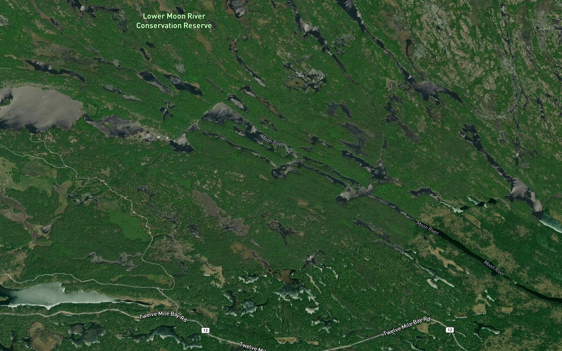 Satellite map of the Twin Rapids