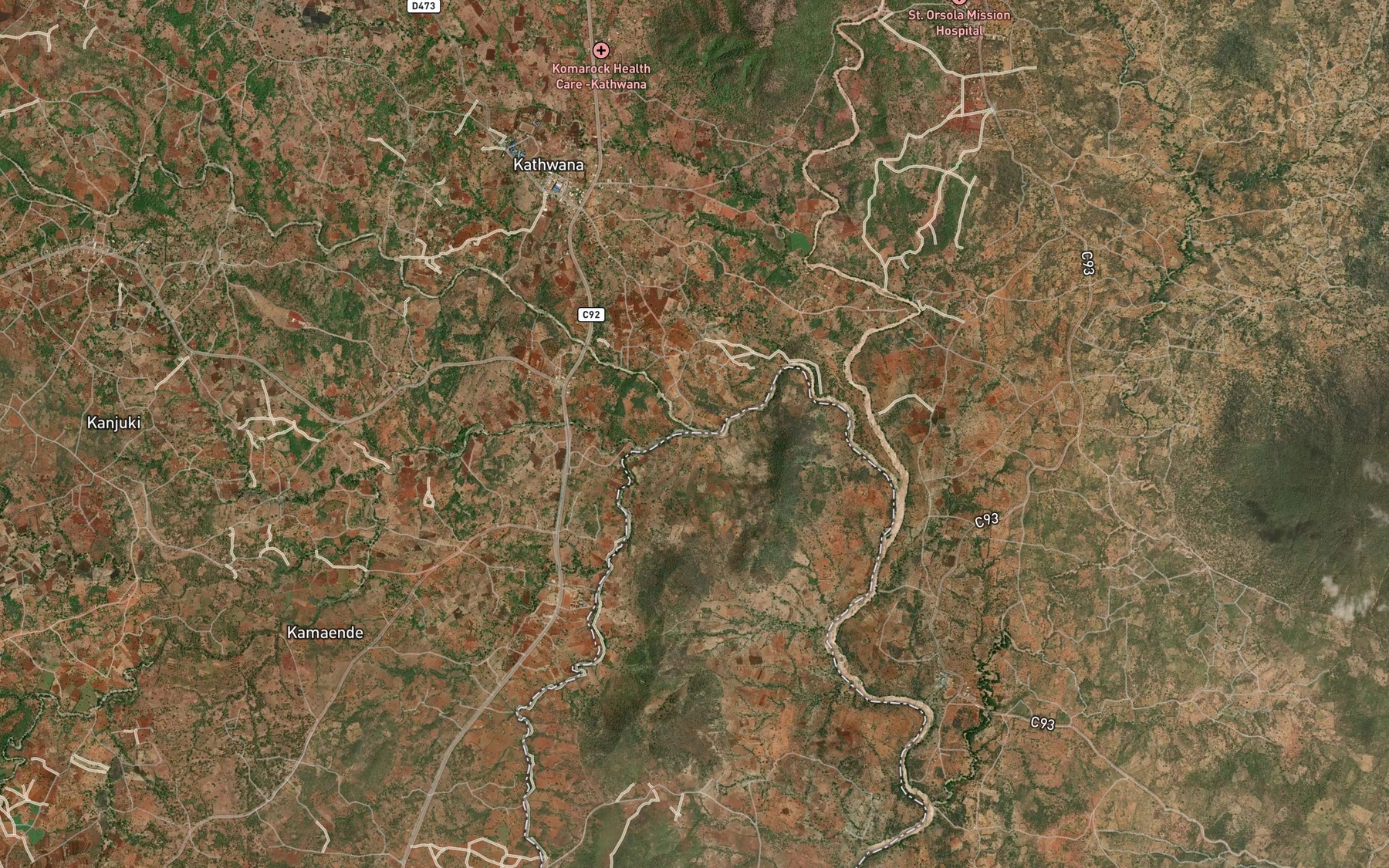 Satellite map of the Thuchi