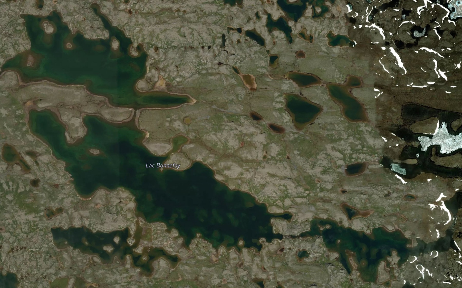 Satellite map of the Lac Bonnefoy