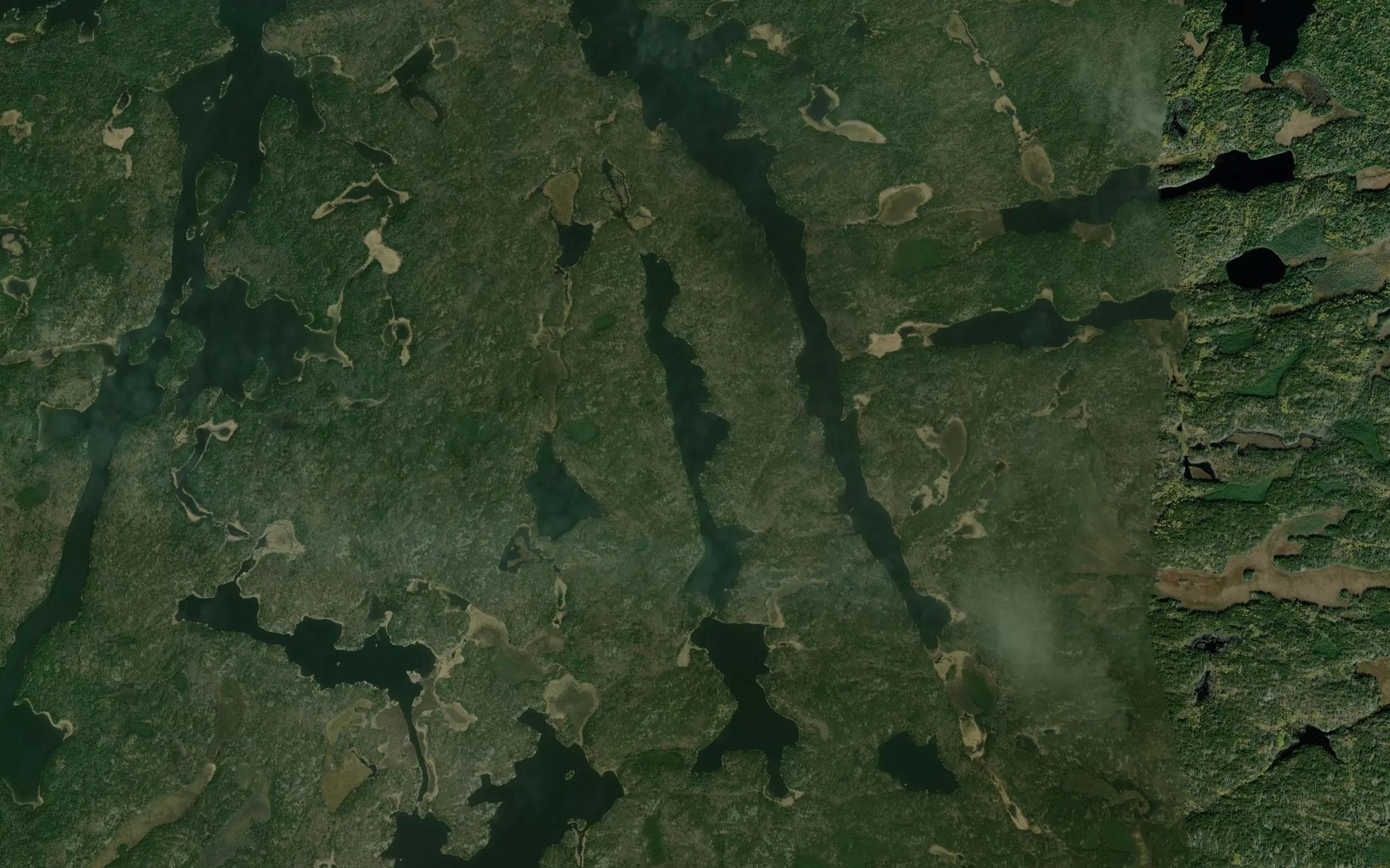 Satellite map of the Tex Lake