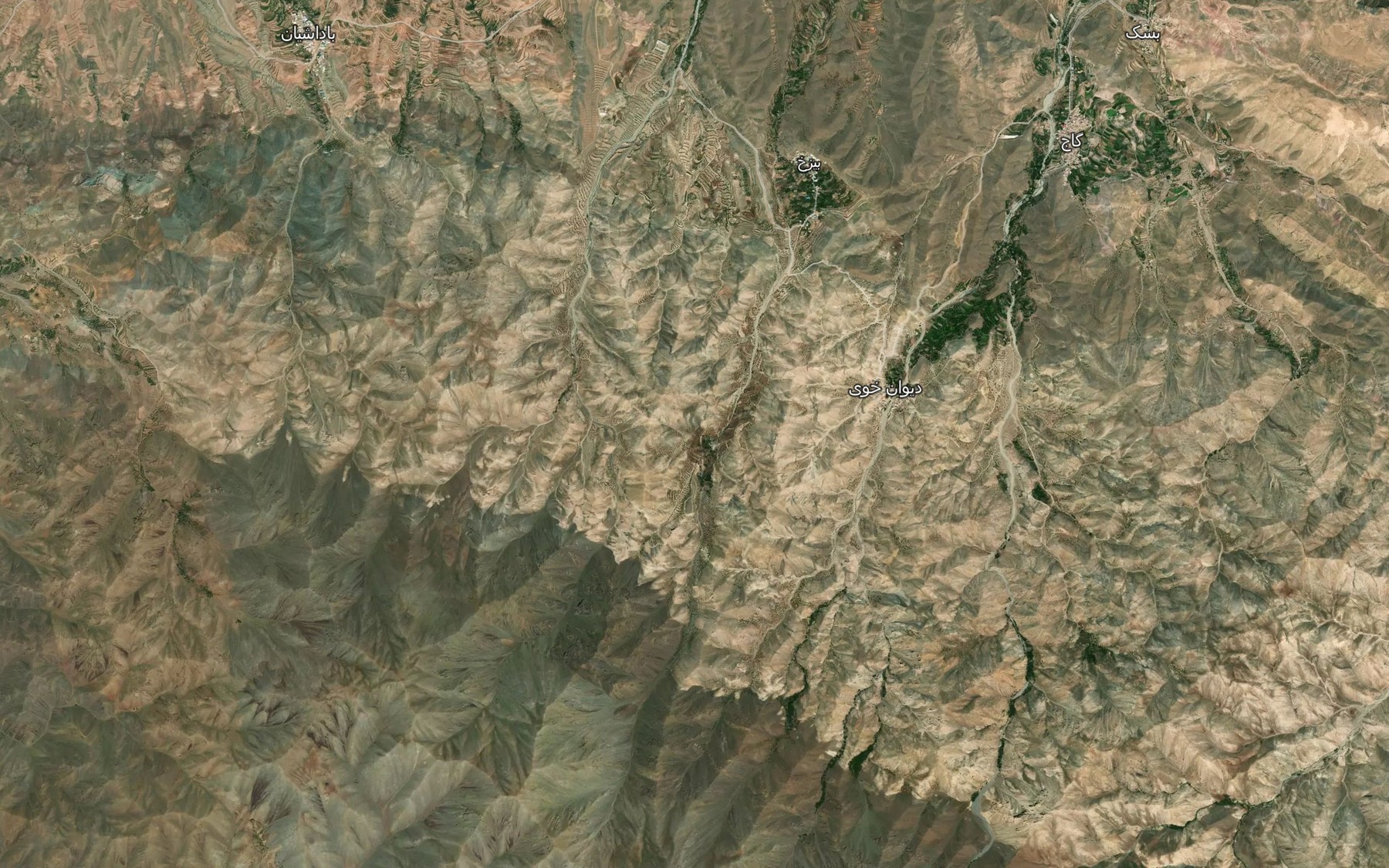 Satellite map of the Cheshmeh-ye Tak Farz