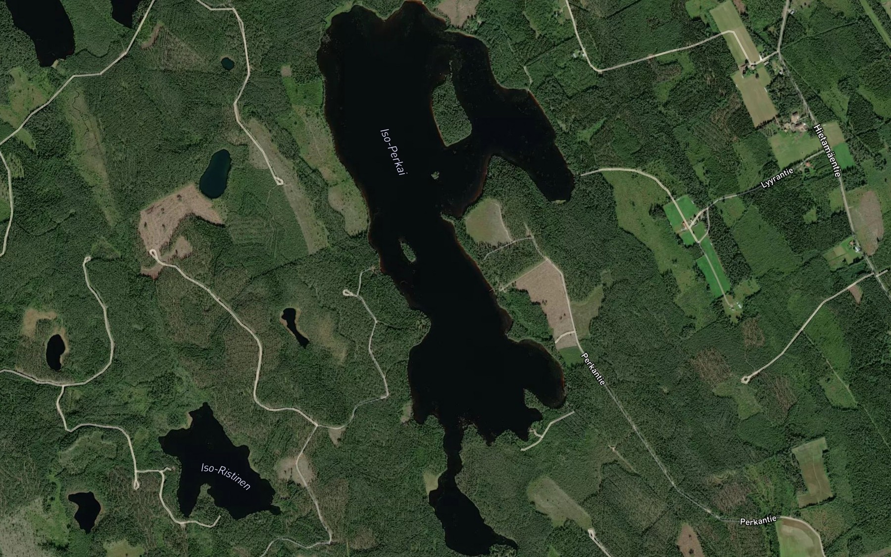 Satellite map of the Iso-Perkai