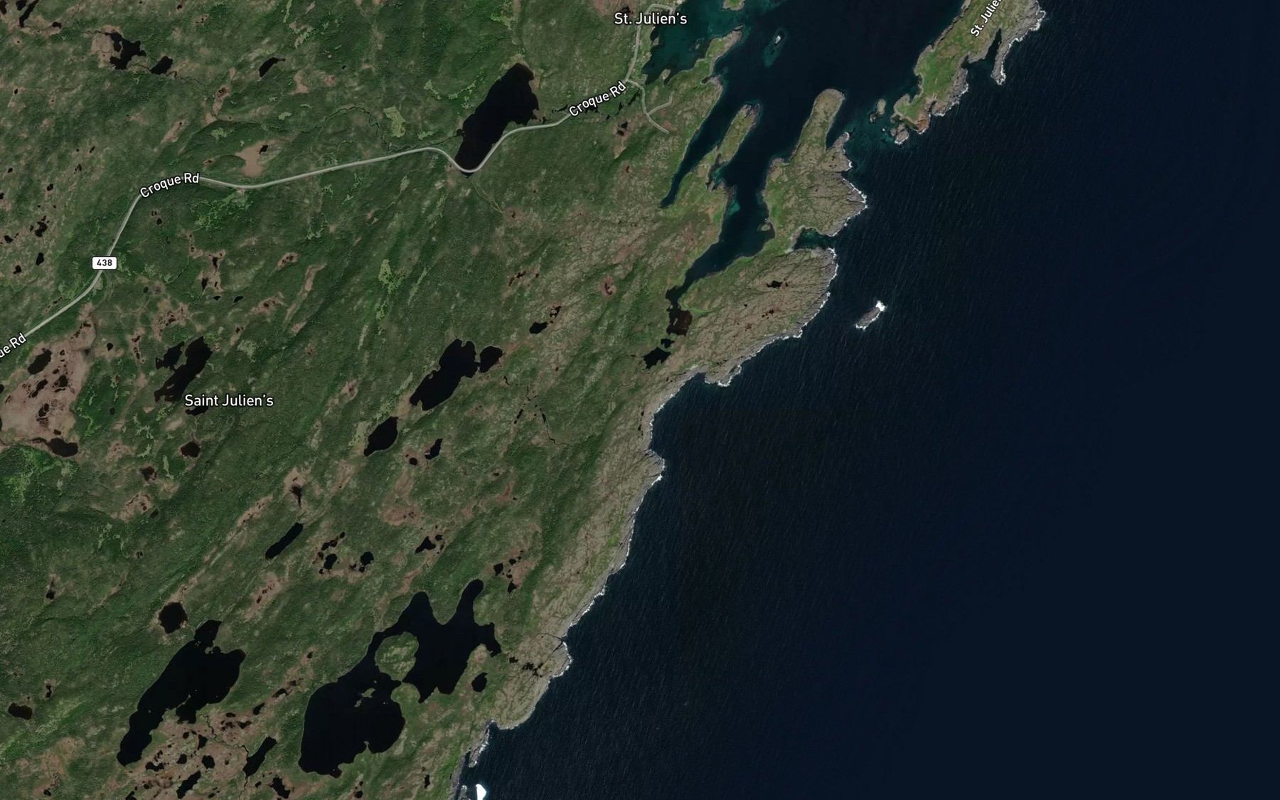 Satellite map of the Flamands Cove