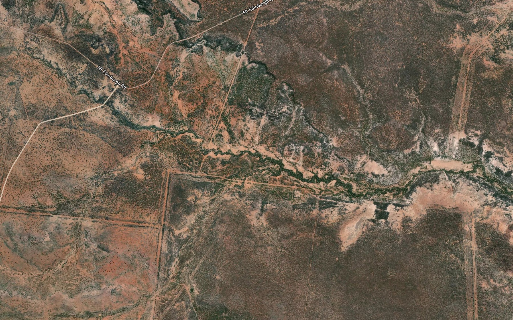 Satellite map of the Saint John Creek