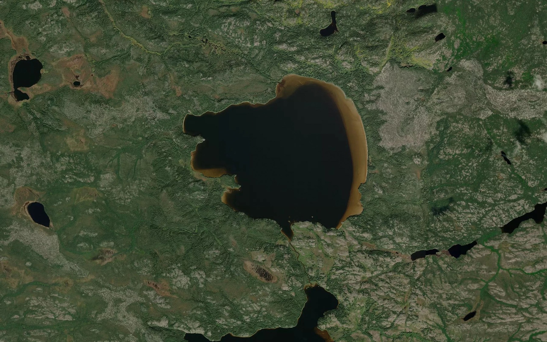 Satellite map of the Lac Ukau