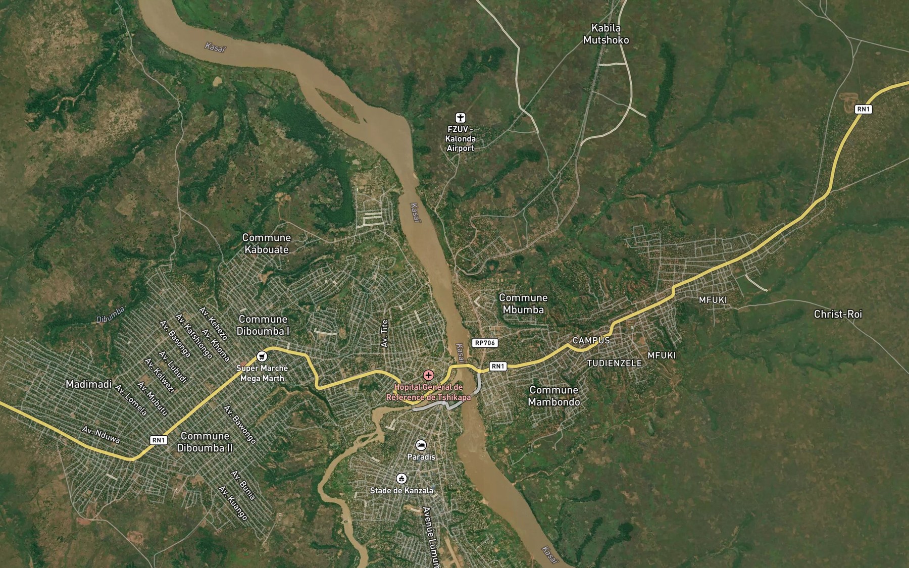 Satellite map of the Mbumba