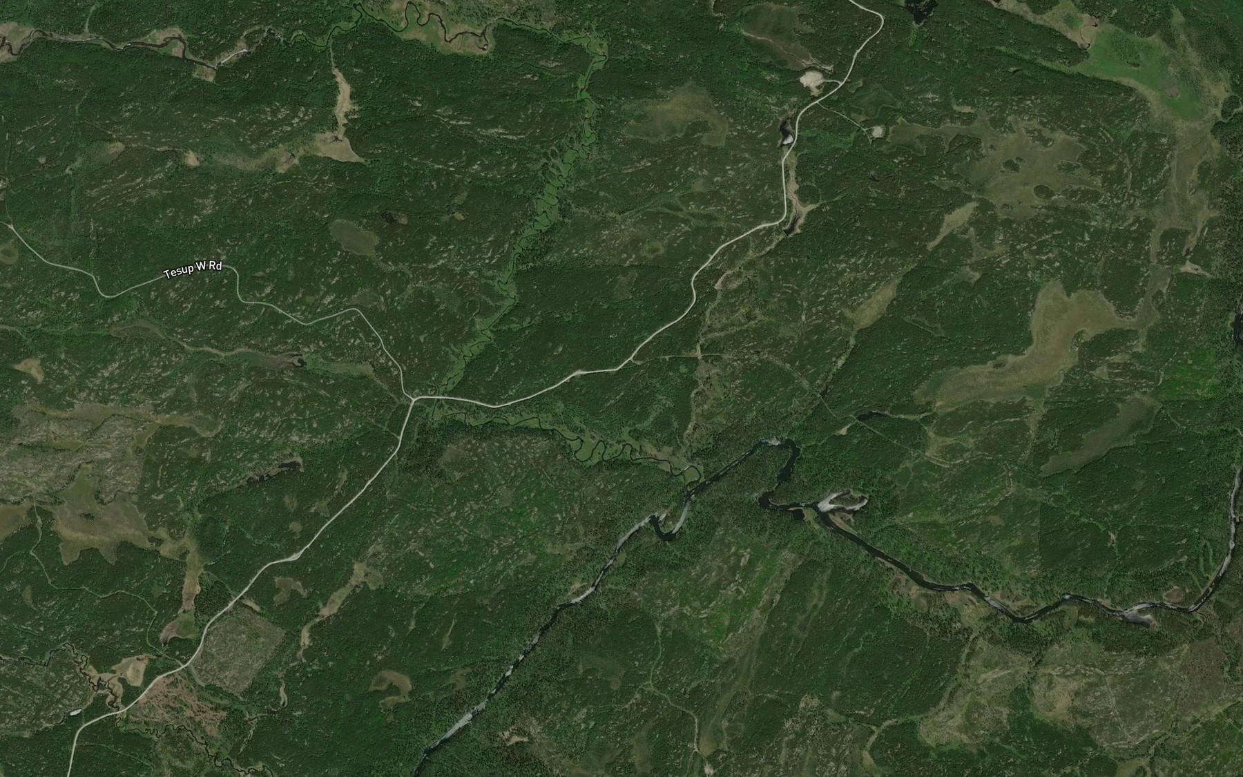 Satellite map of the Rawlinson Creek