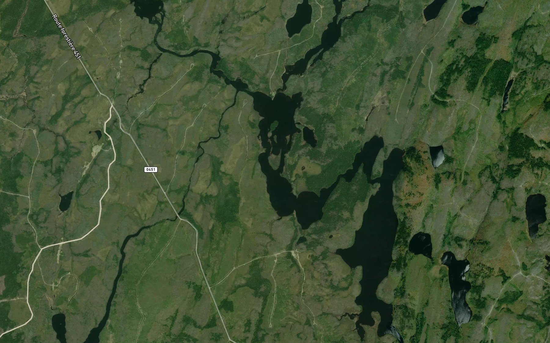 Satellite map of the Lacdes Deux Iles