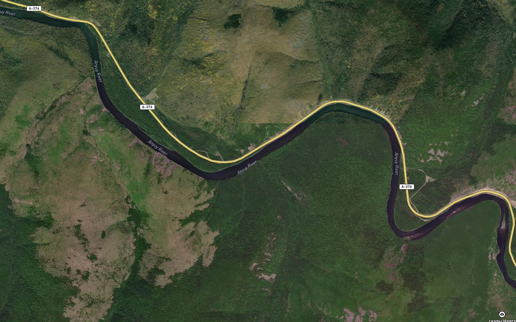 Satellite map of the Pyausa