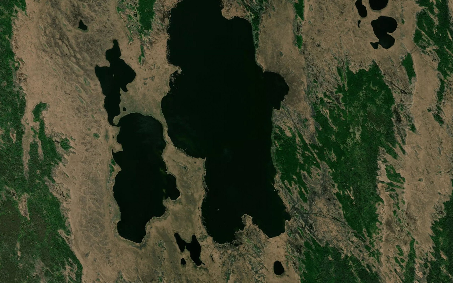 Satellite map of the Rocky Lake