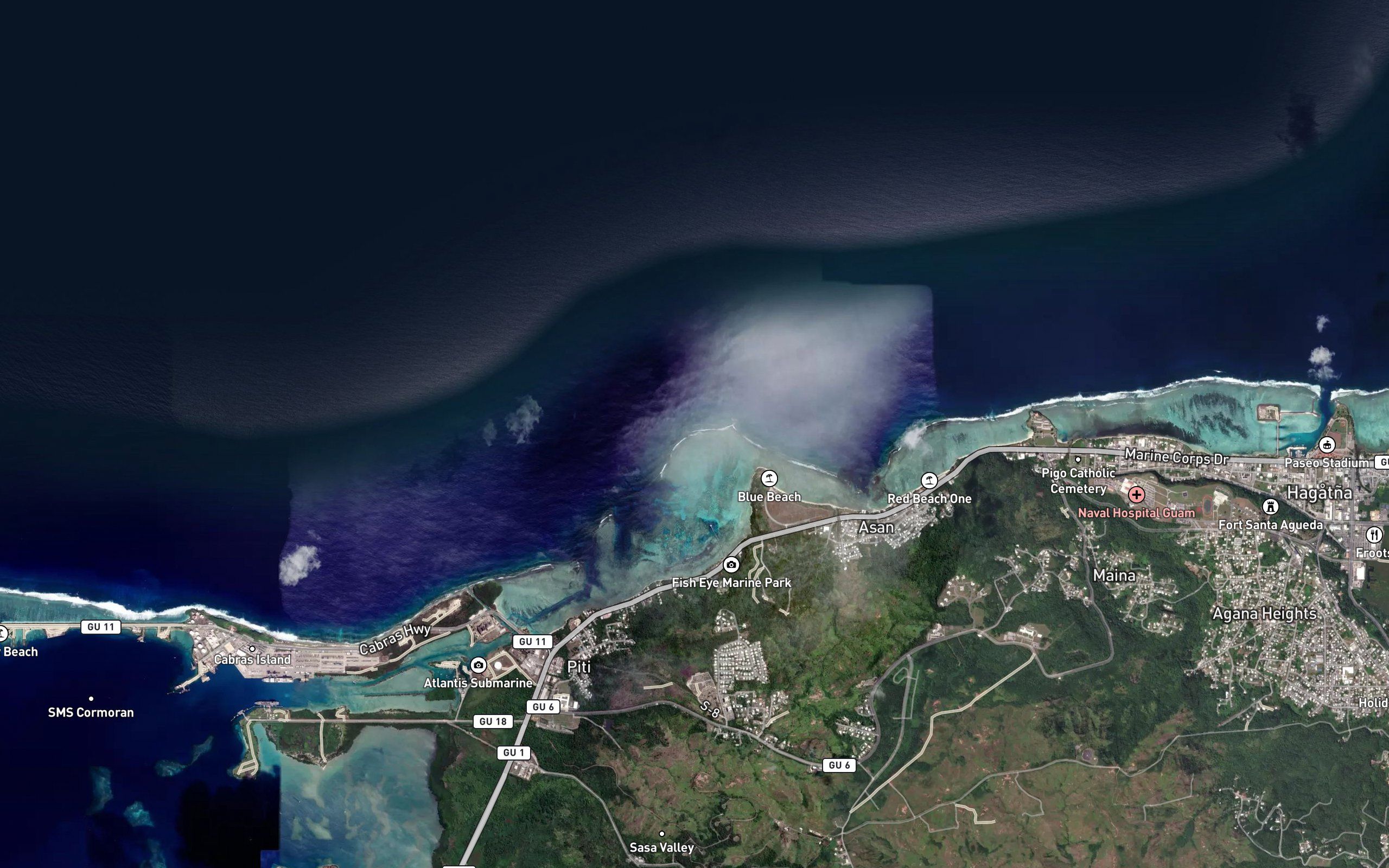 Asan Point Fringing Reef Awash