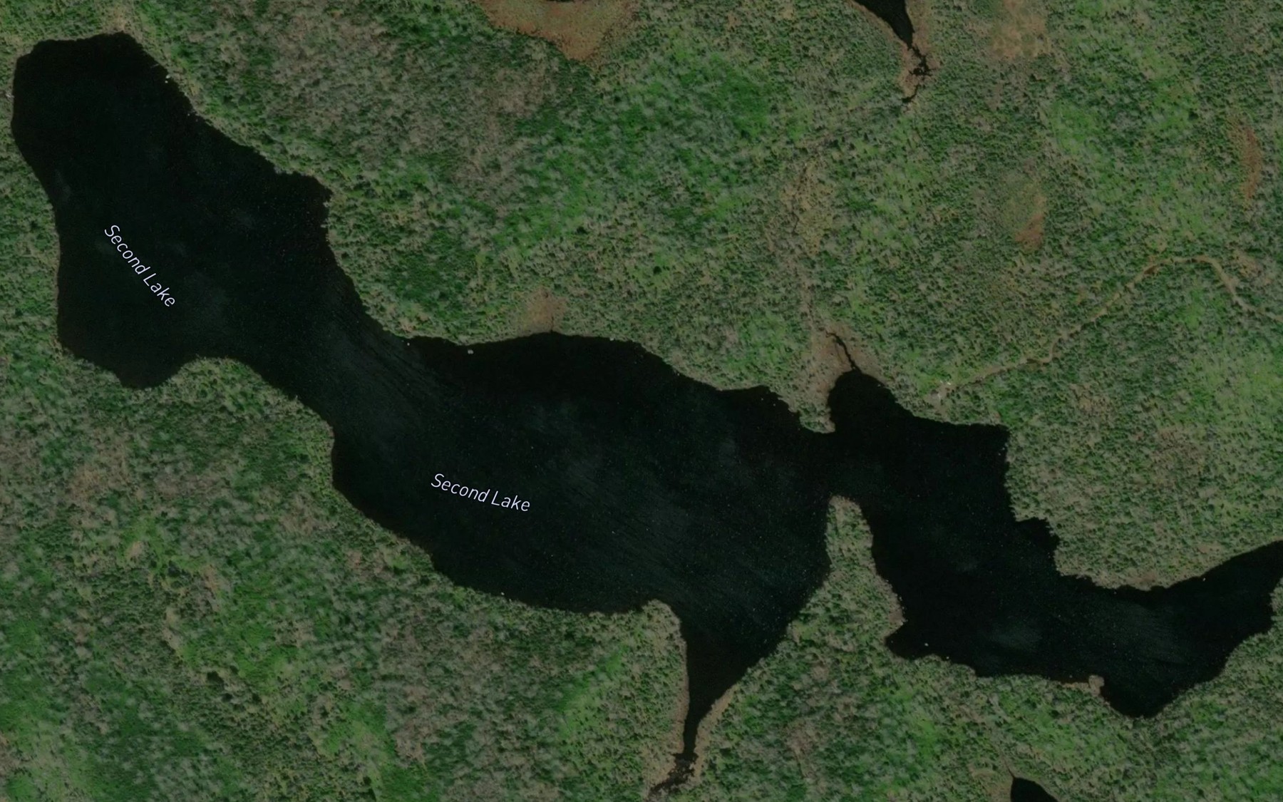 Satellite map of the Second Lake