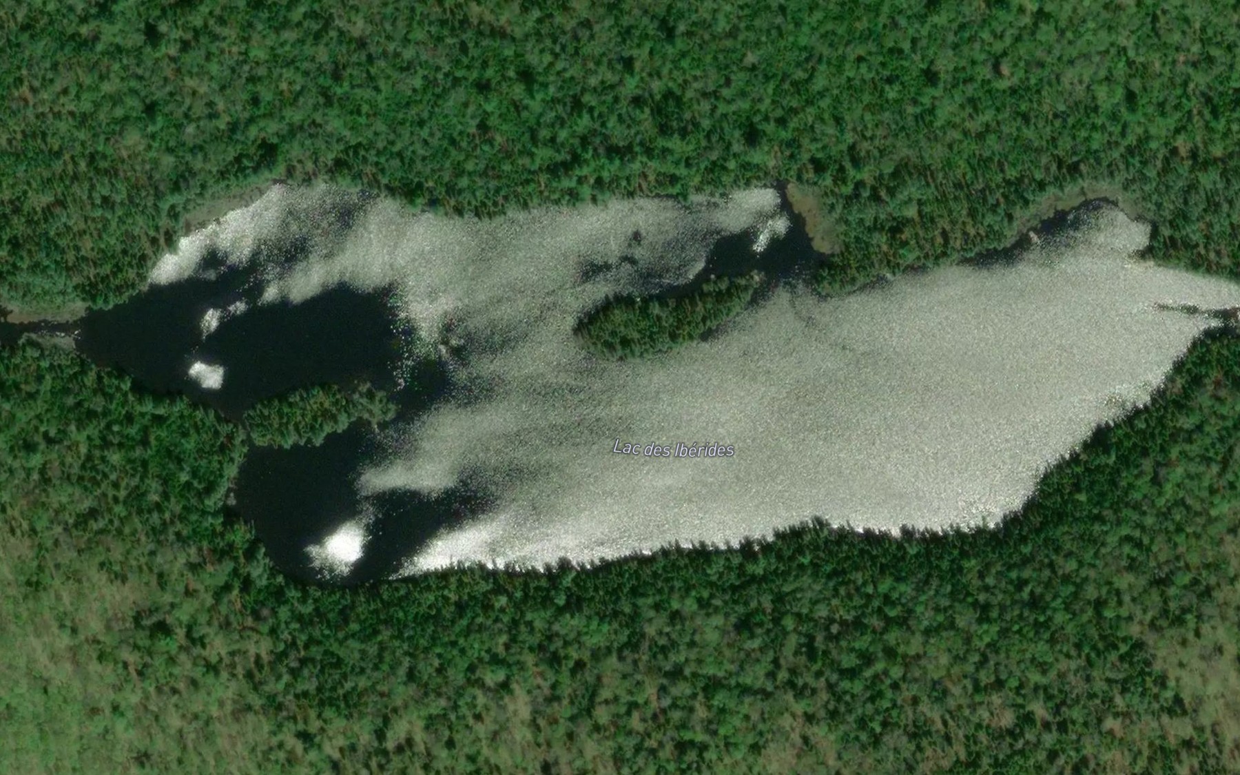 Satellite map of the Lac des Iberides
