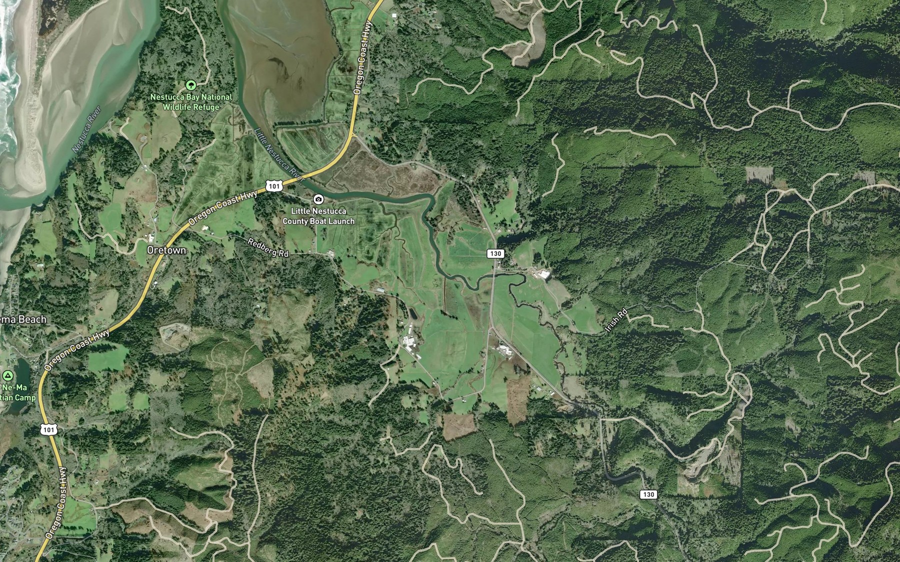 Satellite map of the Bower Creek