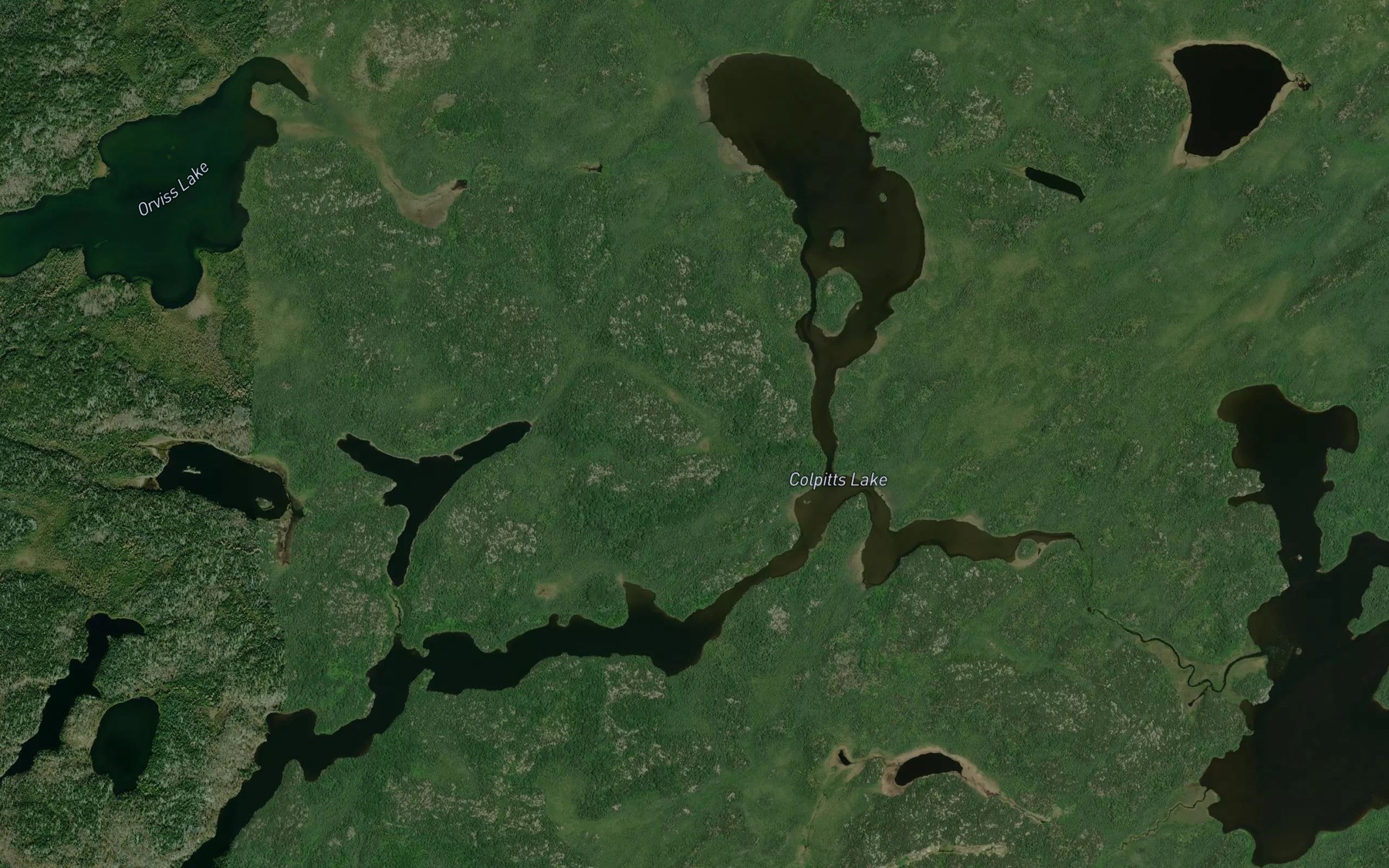 Satellite map of the Colpitts Lake