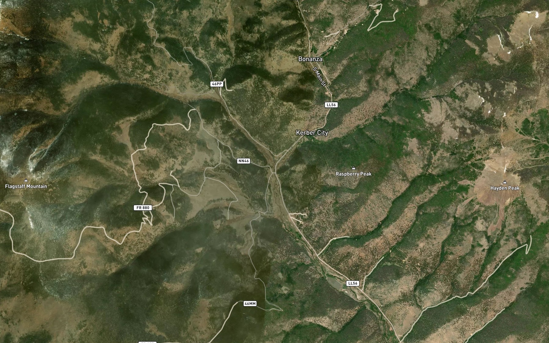 Satellite map of the Brewery Creek