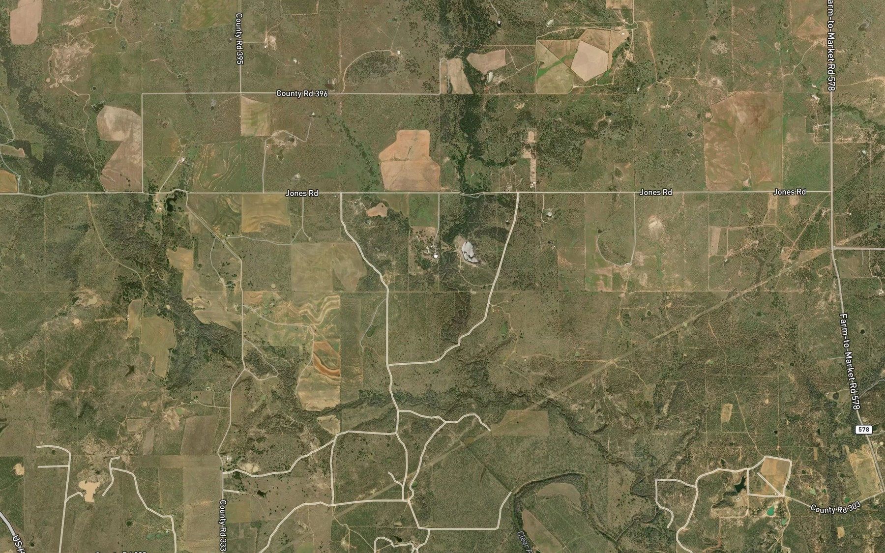Satellite map of the Crooked Branch
