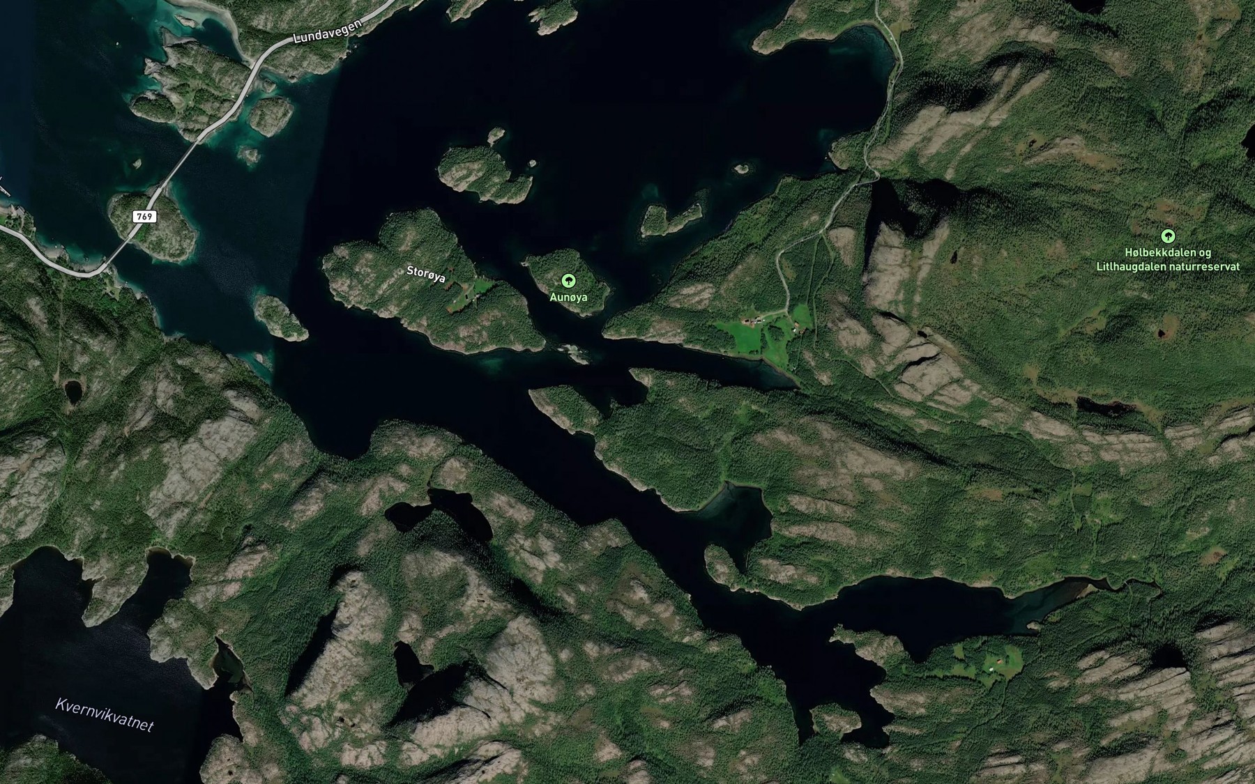 Satellite map of the Ospvika