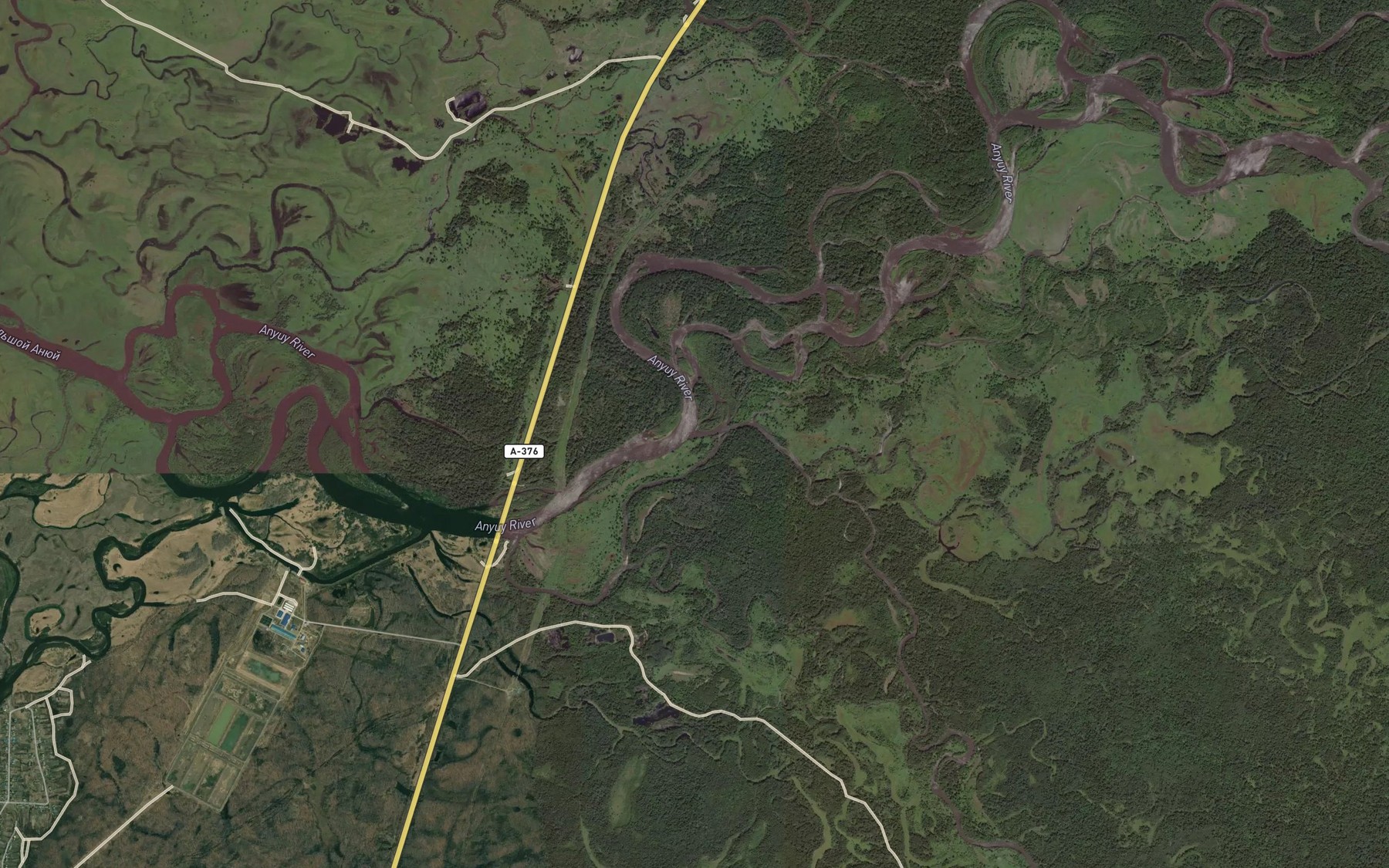Satellite map of the Protoka Kheulysu