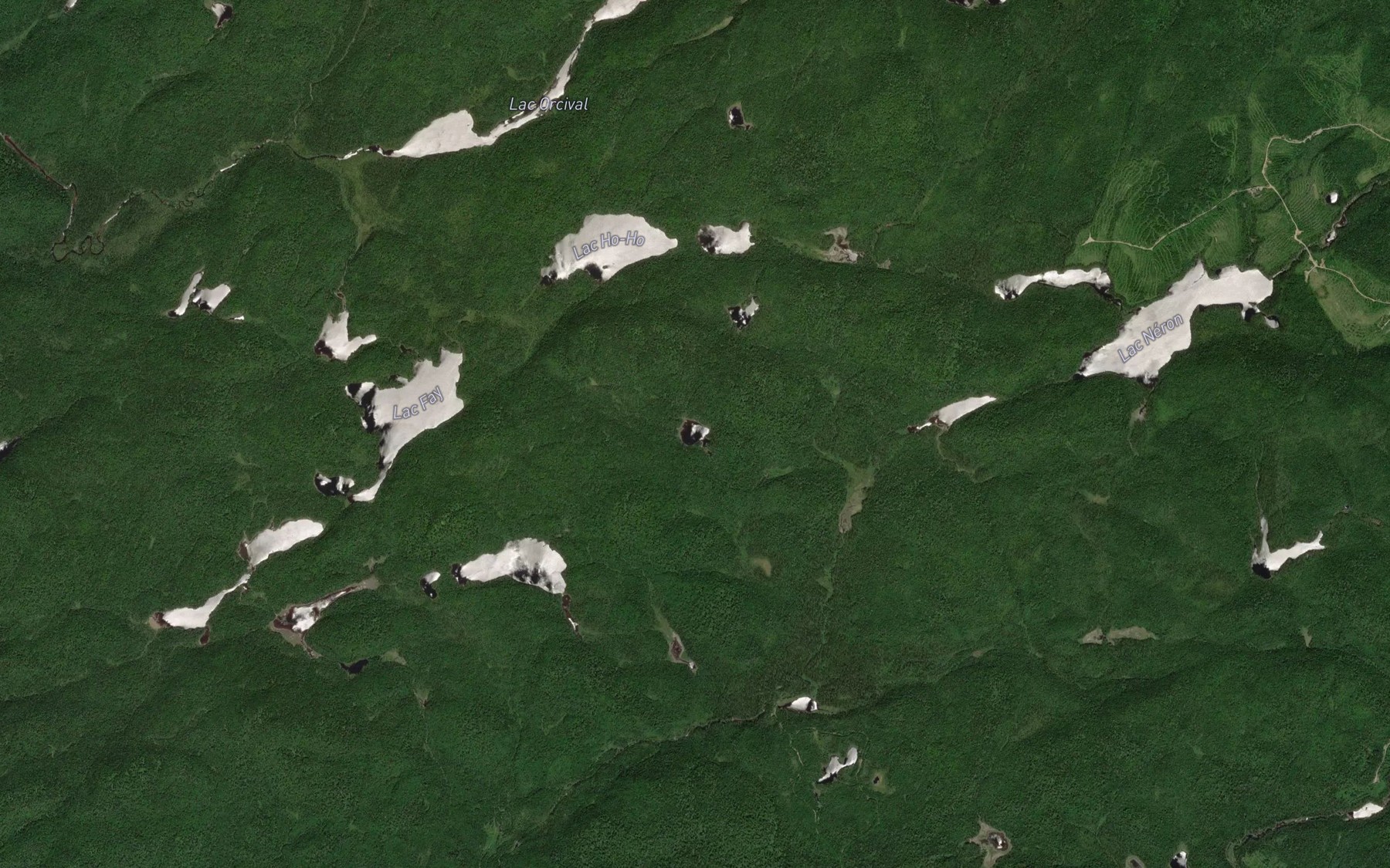 Satellite map of the Lac du Here
