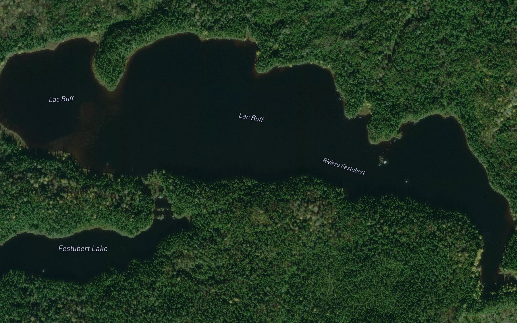 Satellite map of the Lac Buff