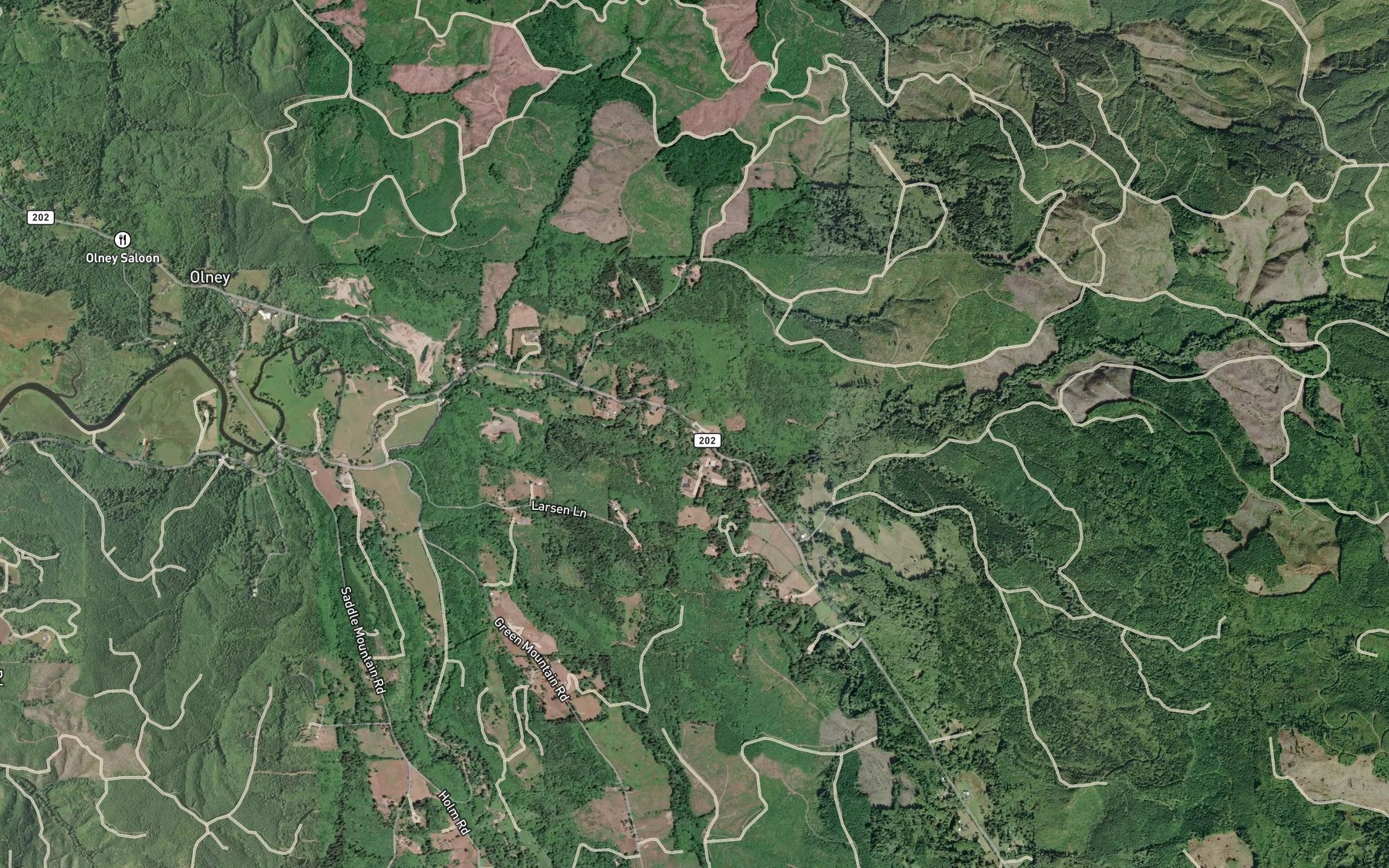 Satellite map of the North Fork North Fork Klaskanine River