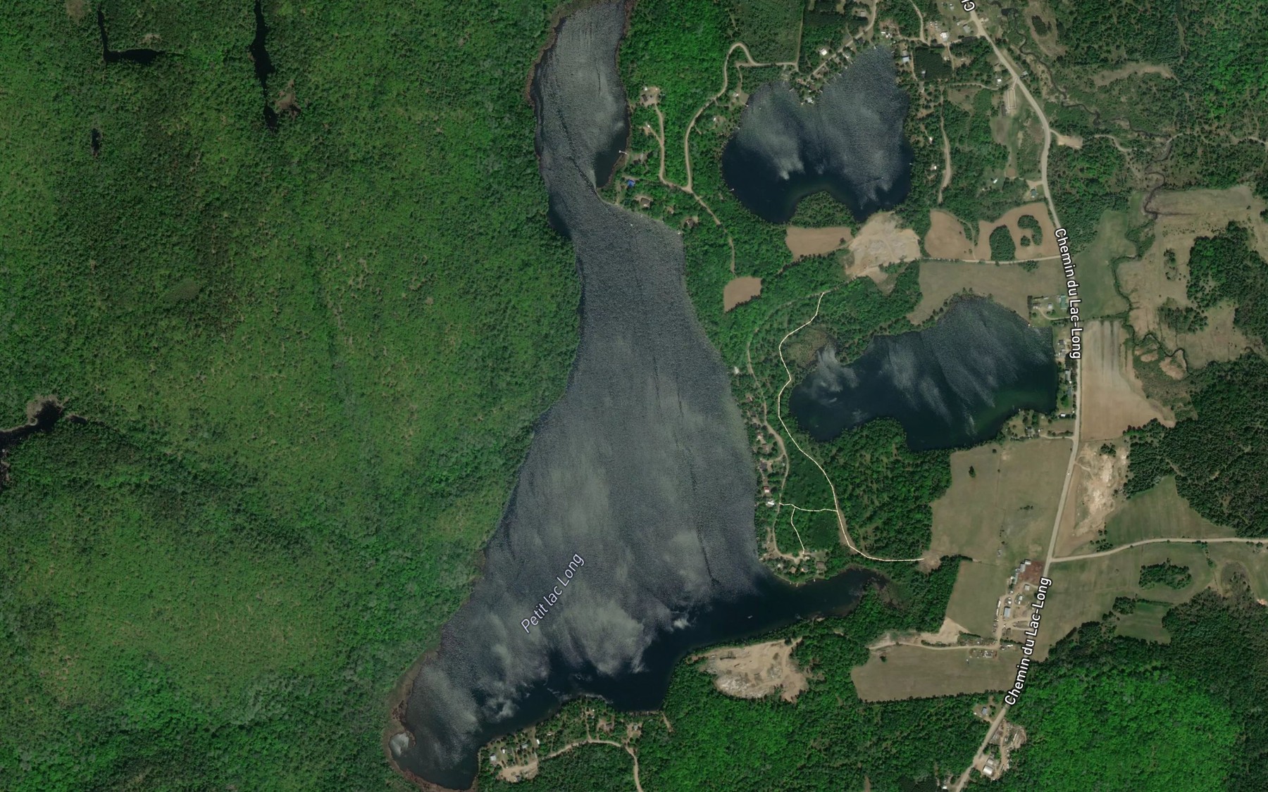 Satellite map of the Petit lac Long