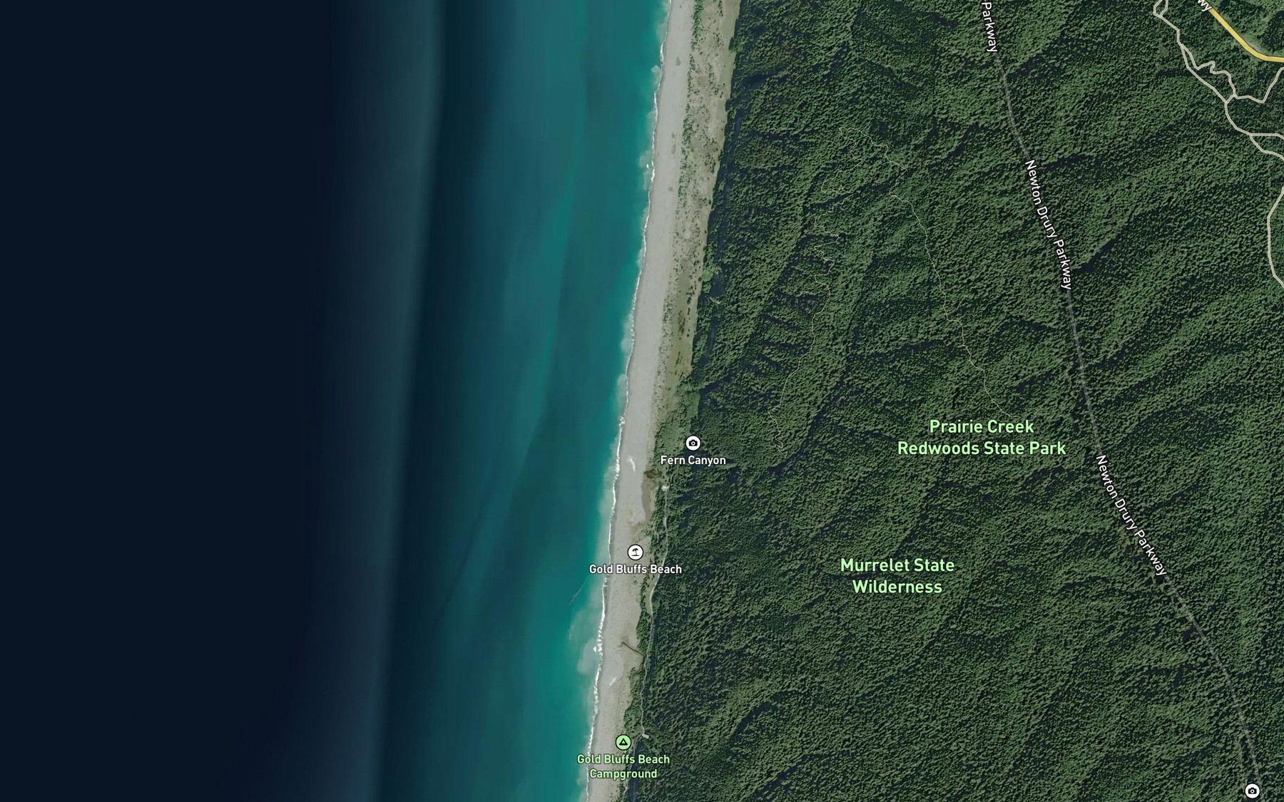 Satellite map of the Boat Creek