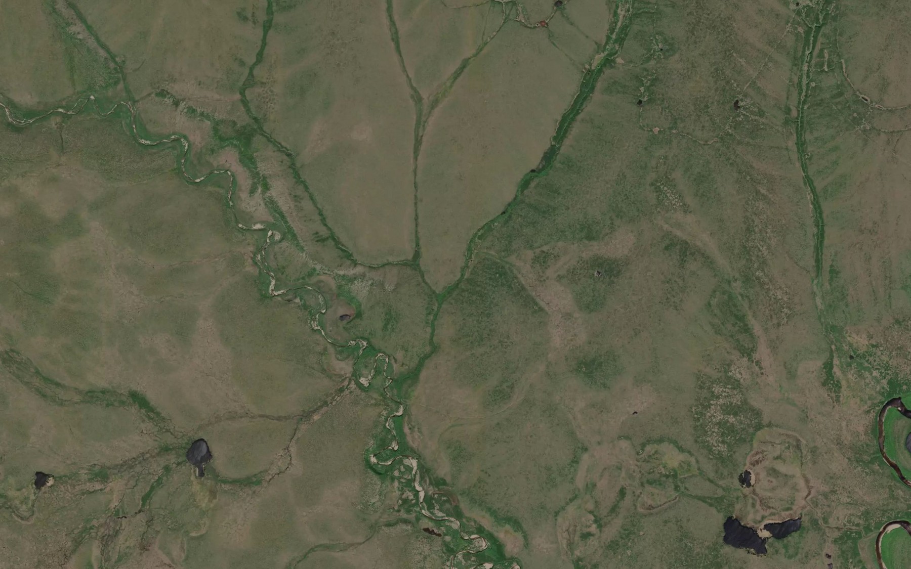 Satellite map of the Skookum Creek