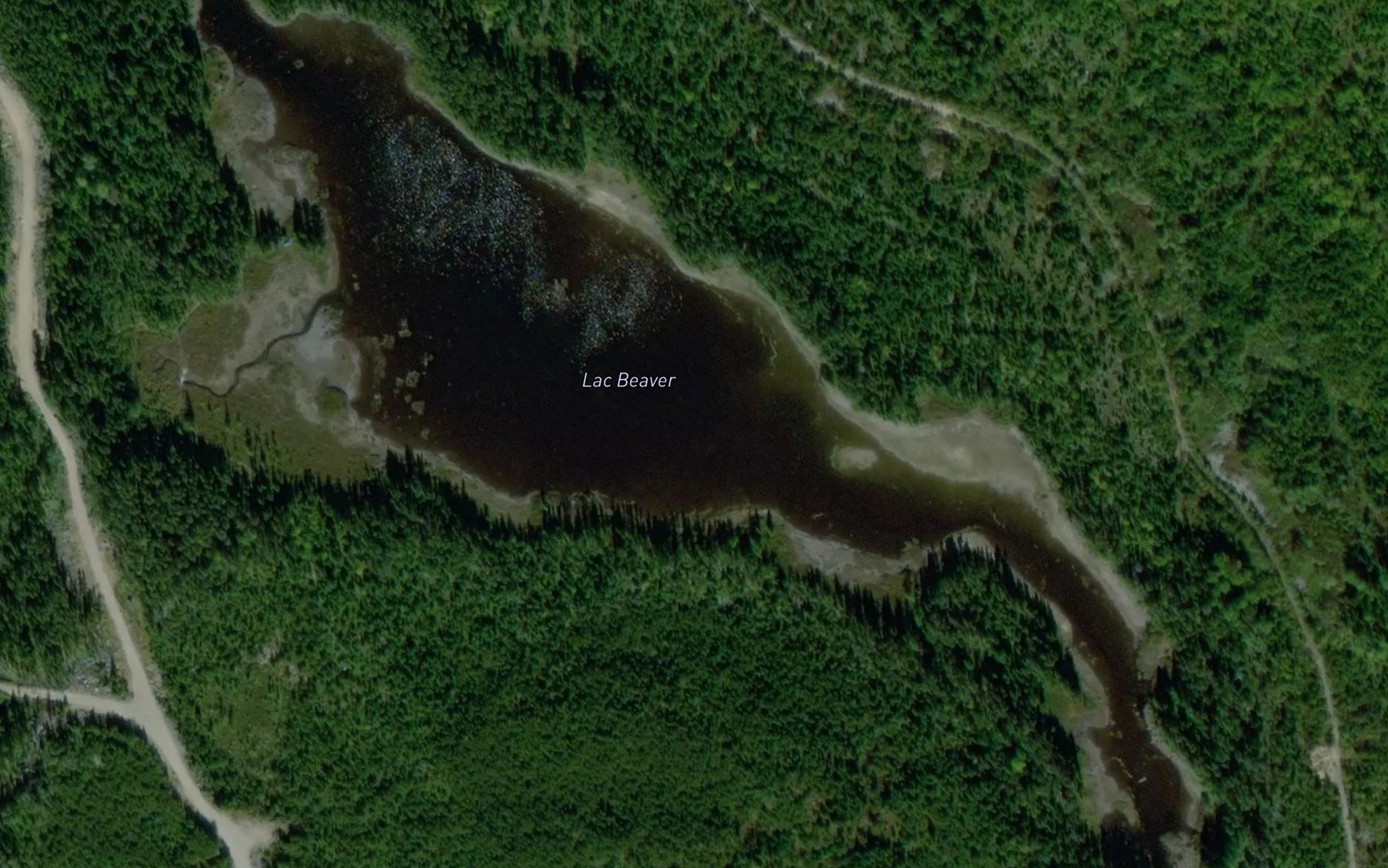 Satellite map of the Lac Beaver