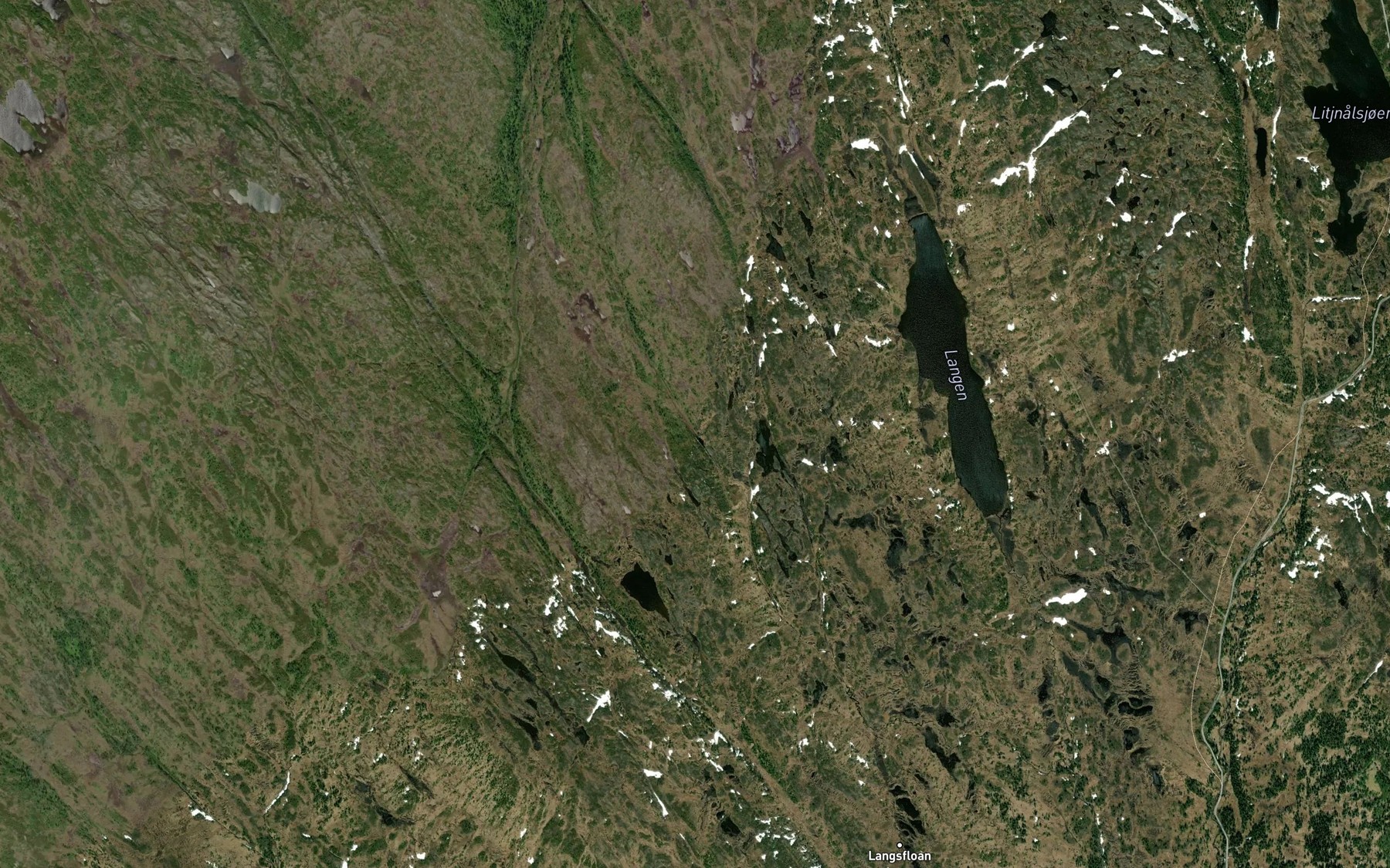 Satellite map of the Tverrbekken