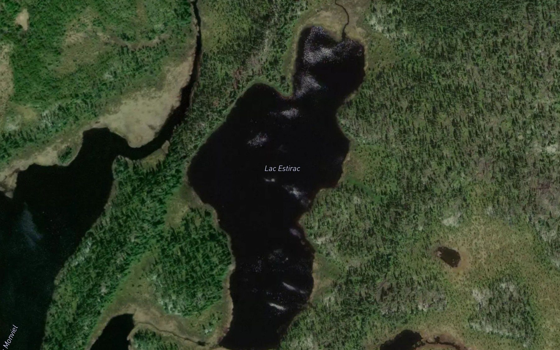 Satellite map of the Lac Estirac