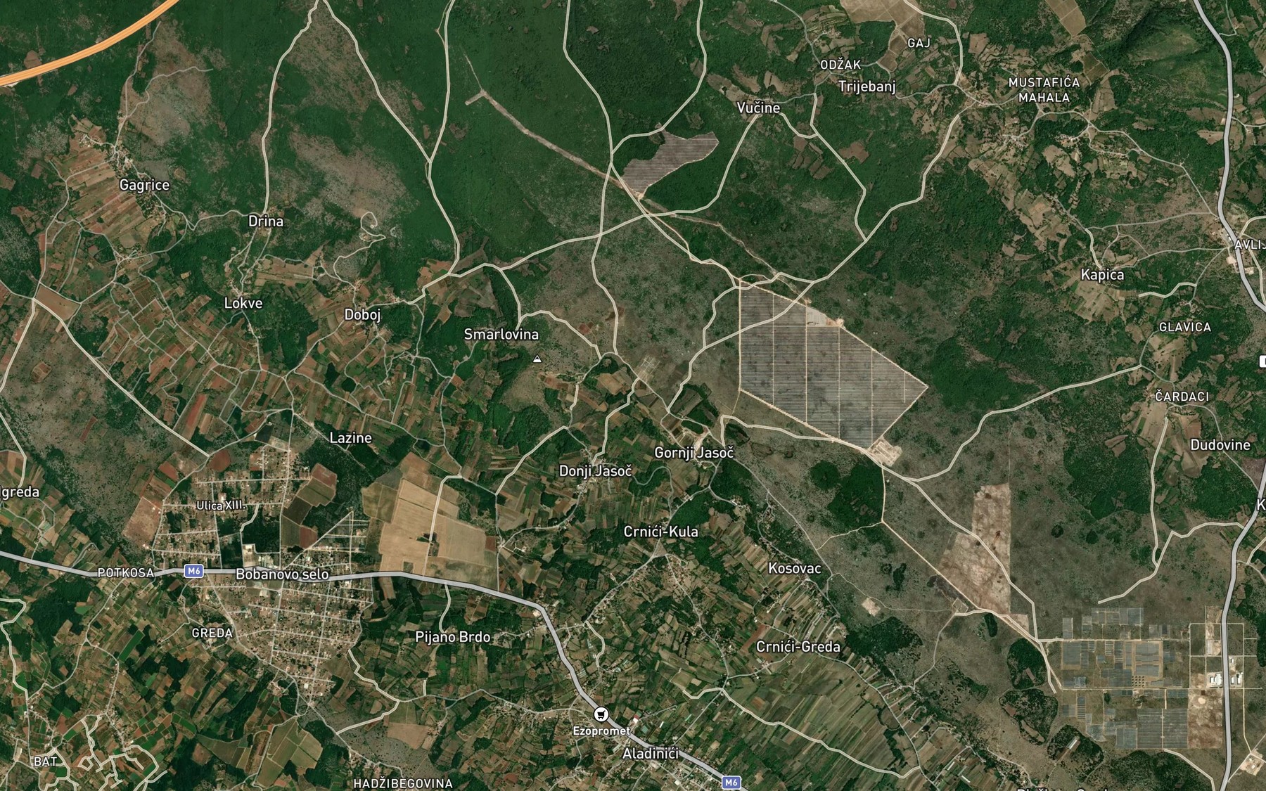 Satellite map of the Kalac