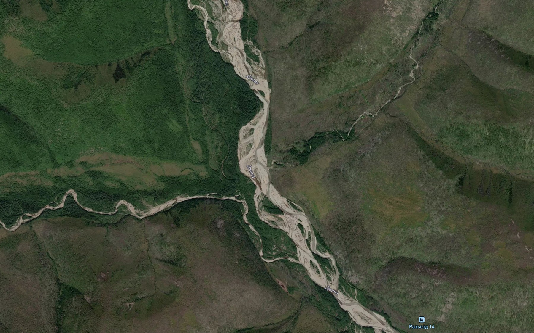 Satellite map of the Ampardak