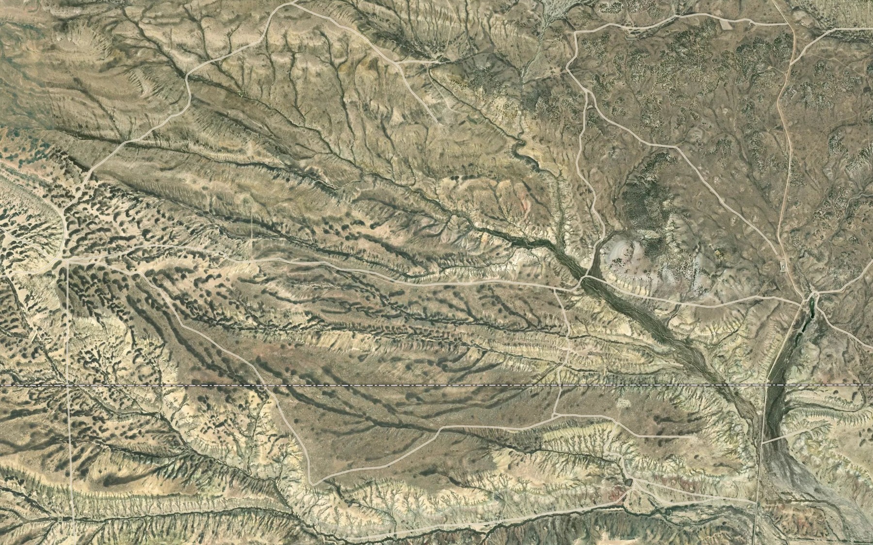 Satellite map of the Washout Reservoir