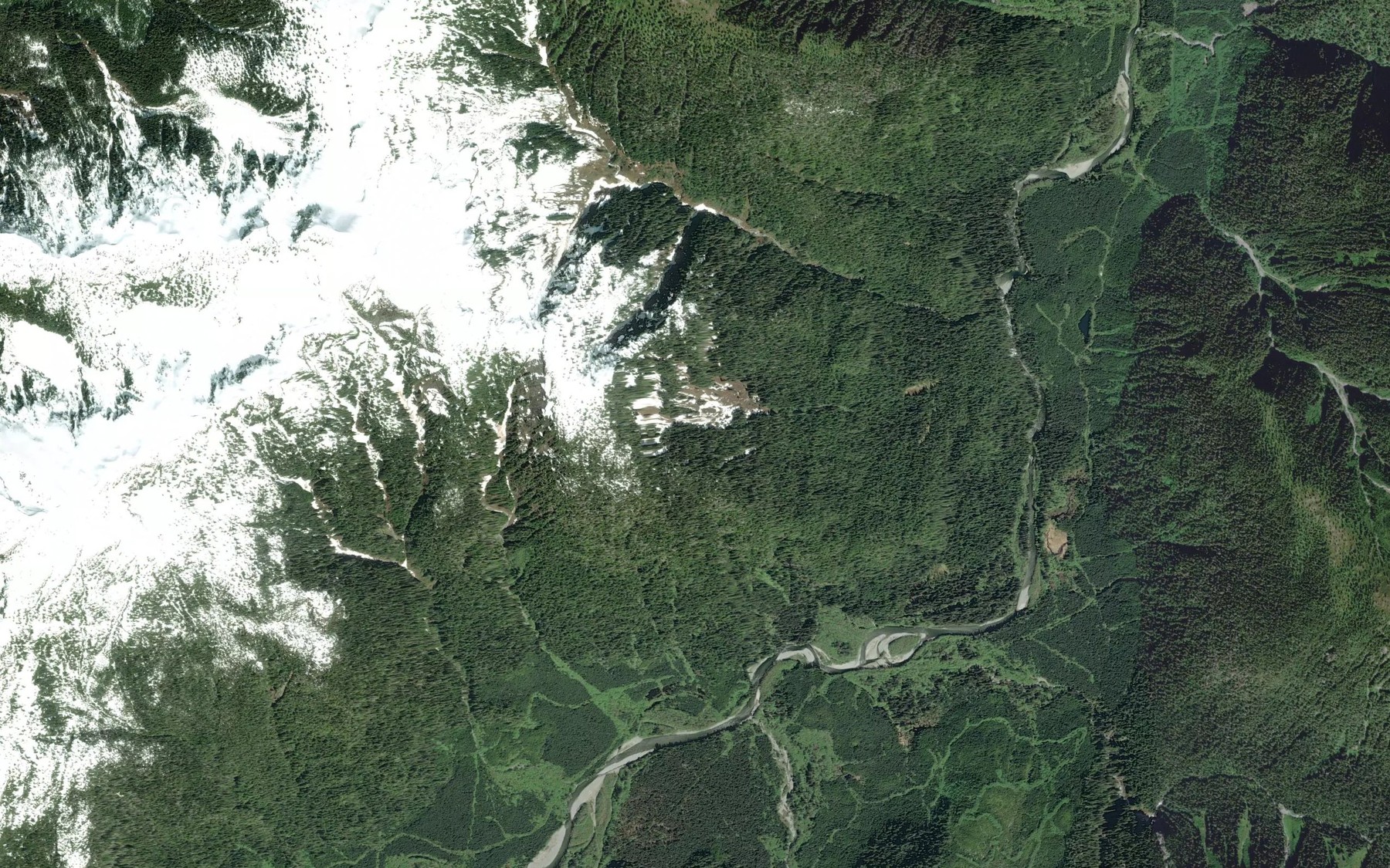 Satellite map of the House Creek