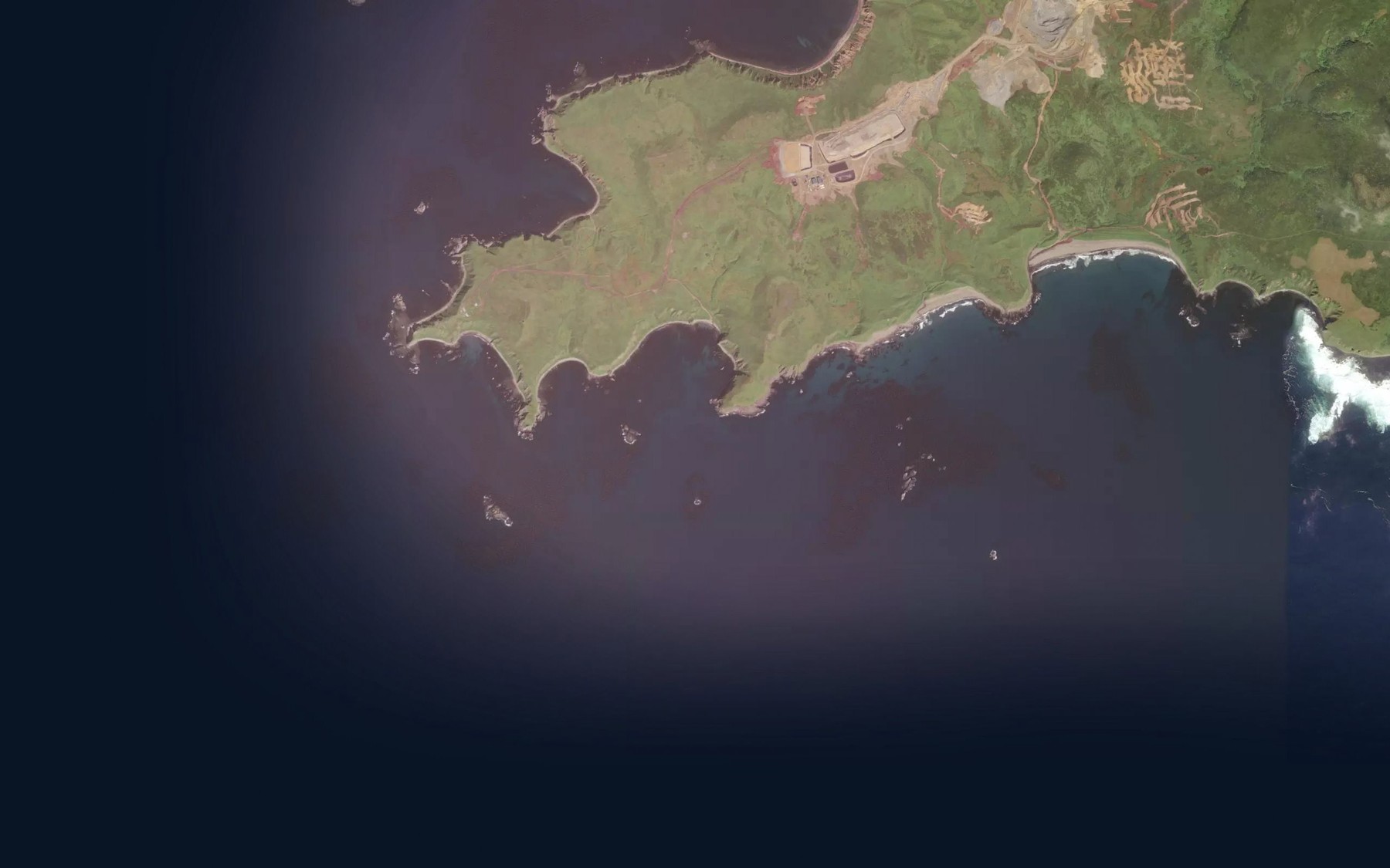 Satellite map of the Bukhta Kapsyul'