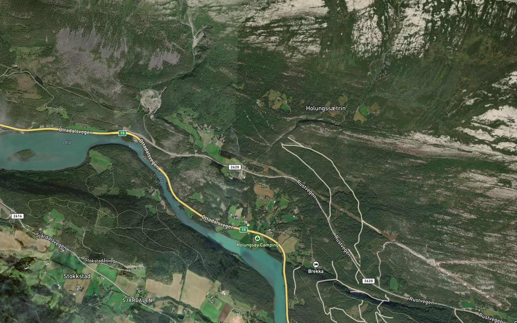 Satellite map of the Storholungen